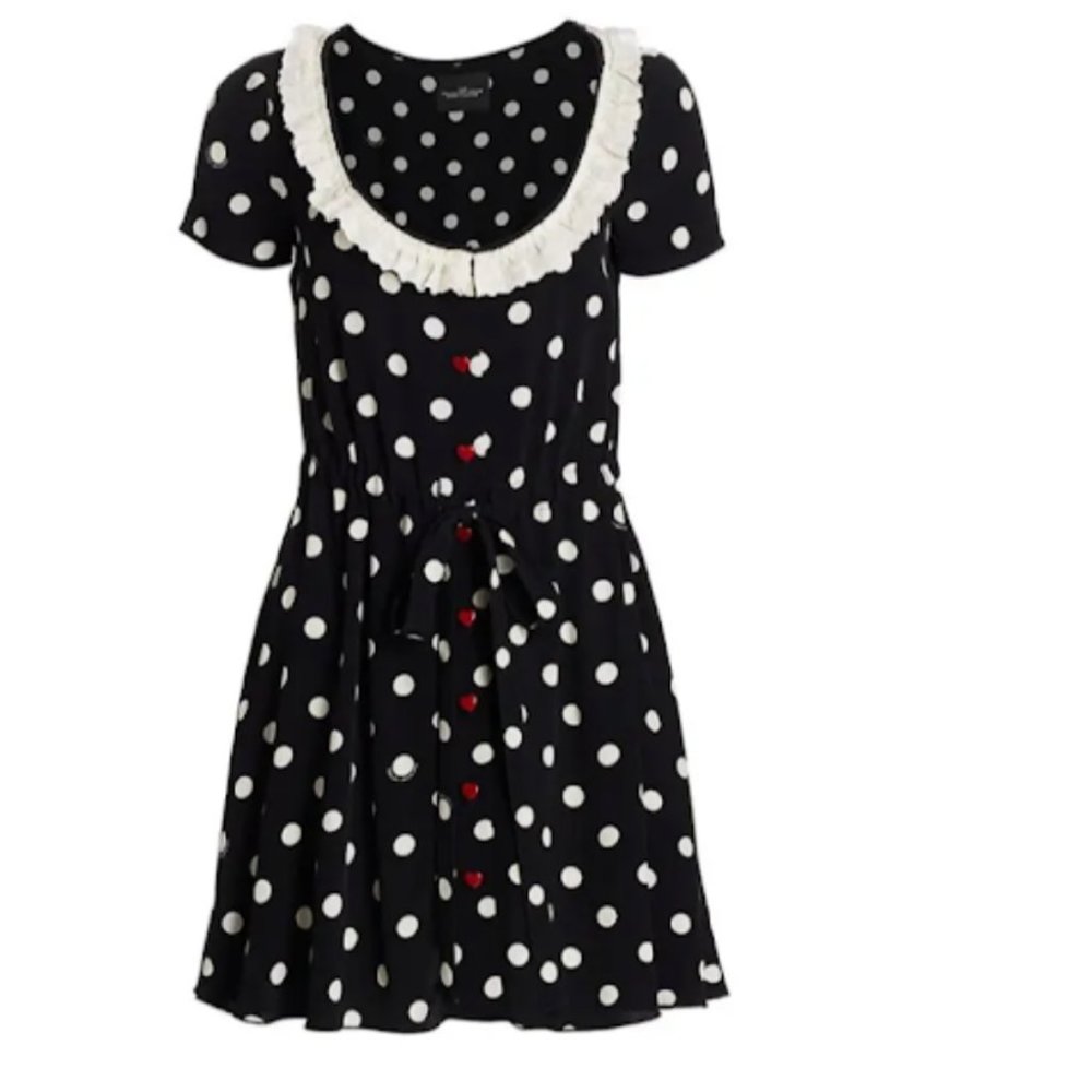 Marc Jacobs Scoop Polka Dot Mini Dress Size 8